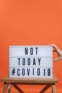 not today #covid19 on a letter board
