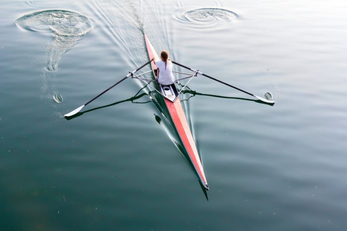 rowing female athlete
