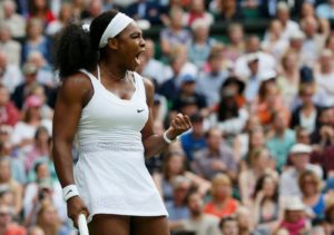Serena Williams in a match against Victoria Azarenka at Wimbledon. Stefan Wermuth/Reuters.